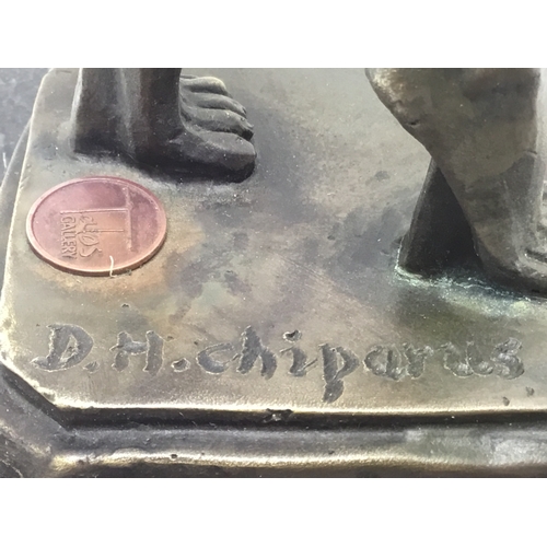 Demetre H. Chiparus signed bronze sculpture, Art Deco figure of a girl ...