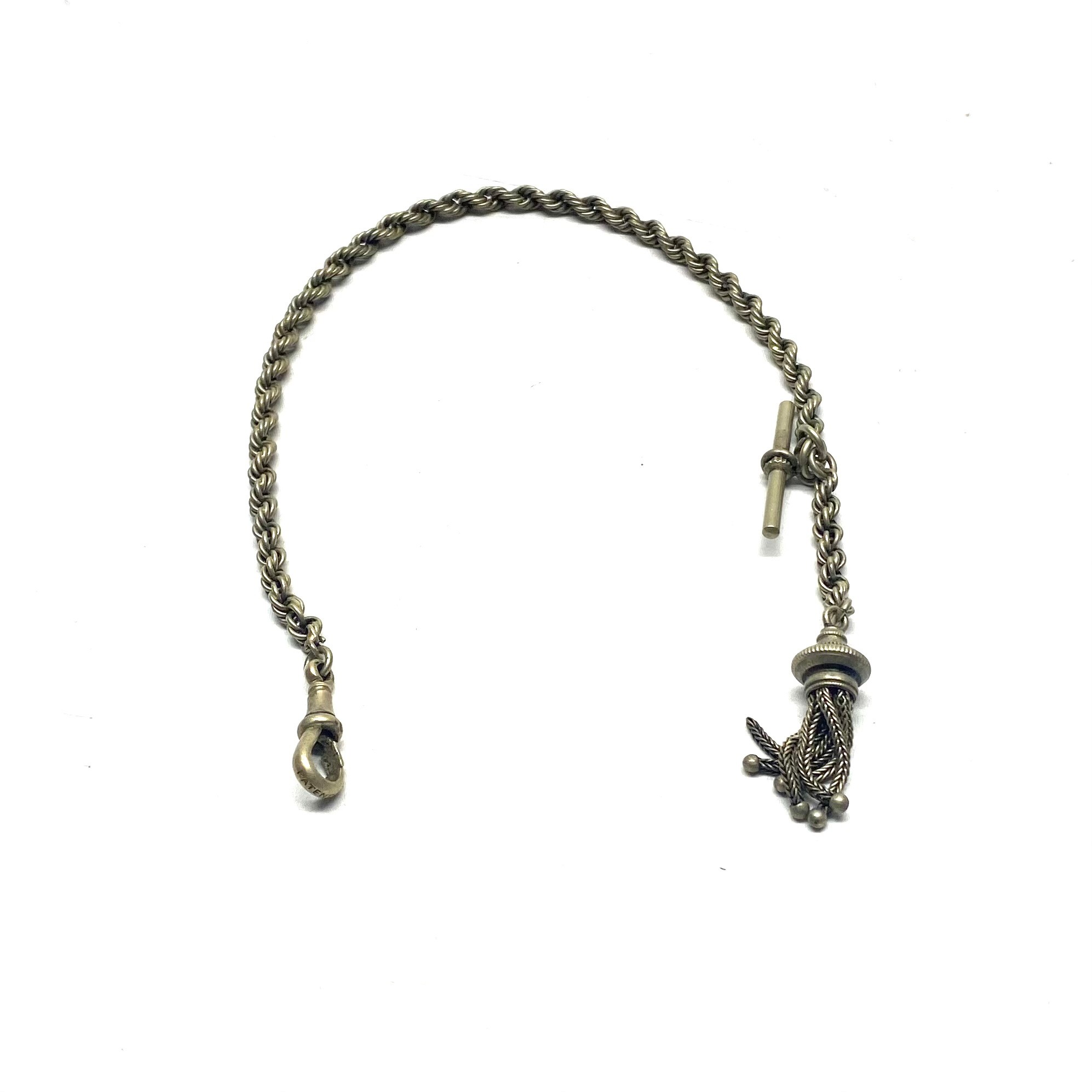 Edwardian single rope Albertina watch chain. No hallmarks present ...