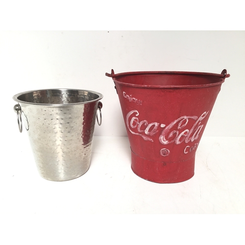 260 - Vintage Coca Cola bucket with a champagne bucket