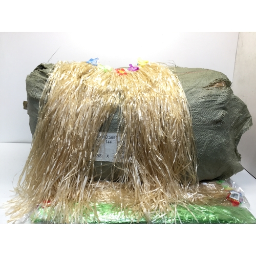 259 - Approximately 144 novelty Hawaiian grass skirts