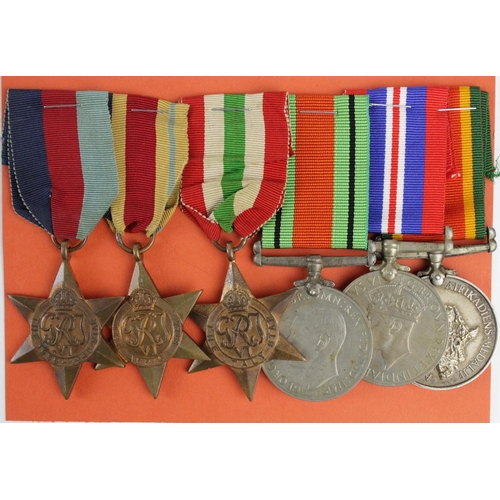 1041 - WW2 group to 115472 T A R McLean. 1939-45 Star, Africa Star, Italy Star, Defence & War Medals, Afric... 