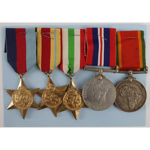 1042 - WW2 group to 2238 N A Smith. 1939-45 Star, Africa Star, Italy Star, War Medal and Africa Service Med... 