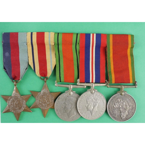 1046 - WW2 group to 36878 D R M Durose. 1939-45 Star, Africa Star, Defence & War Medal, Africa Service Meda... 