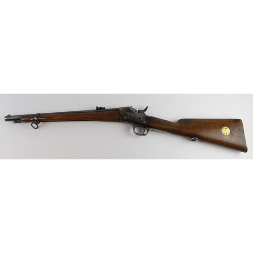 1130 - Carbine: A Swedish Rolling Black Cavalry Carbine Model M/1864-1888 cal: 12.17 x 44mm. Ramp sight Act... 