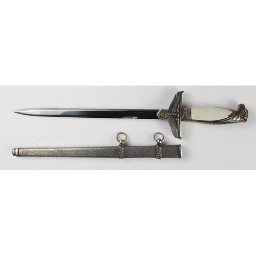 1152 - German Diplomats dagger a paperknife sized example, matching scabbard