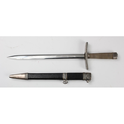 1165 - German Leaders dagger paperknife a reduced size dagger, blade etched 