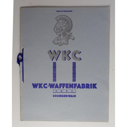 1190 - German WKC Waffenfabrik Dagger & Sword catalogue, very interesting, well illustrated showing numerou... 