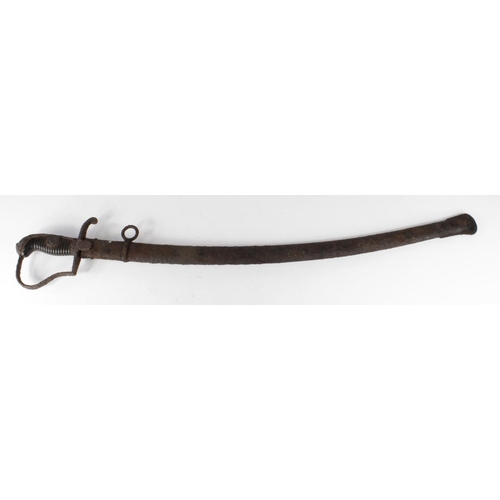 1191 - German WW1 Cavalry sword brought back recently from Mons, rusty it has been badly stored or ground r... 