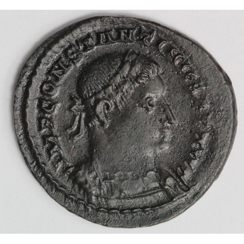 1398 - Constantine I, The Great 307-337 A.D., follis, London Mint 307-310 A.D. reverse reads:- SOLI INVICTO... 