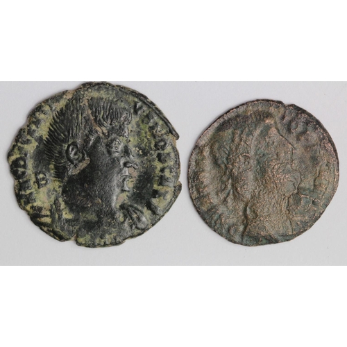 1400 - Decentius Caesar under Magnentius, billon maiorina, reverse:- Two Victories with shield type, Sear V... 