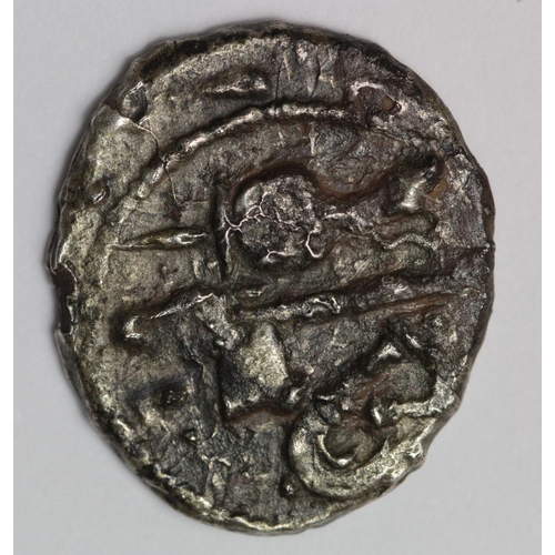 1424 - Julius Caesar silver denarius, obverse:- Elephant trampling on serpent, reverse:- Simpulum, sprinkle... 