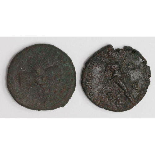 1428 - Marcus Aurelius copper as, reverse:- Clasped hands holding legionary eagle, sear 5058, interesting a... 