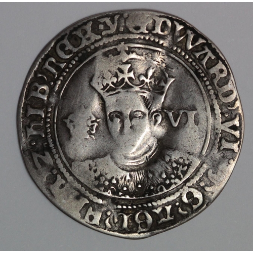 1542 - Edward VI silver sixpence, Fine Issue 1551-1553, mm. Y, Spink 2483, full, round, lightly crinkled, G... 