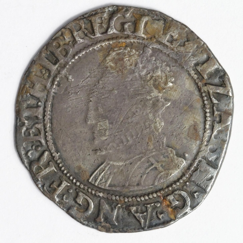 1547 - Elizabeth I silver shilling, Sixth Issue 1582-1600, mm. Tun 1592-1595, Spink 2577, obverse scuffed u... 