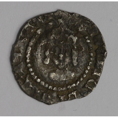 1555 - Henry VII silver halfpenny, crown with single arch, small portrait, Spink 2245, GF