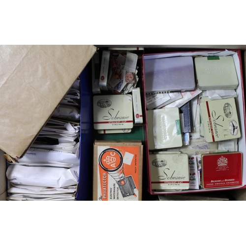 2780 - Large box of mixed World material in albums, stockbook, loose in packets, tins, etc. Original lot.  ... 