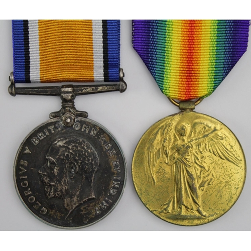 297 - BWM & Victory Medal to 3377 Pte C H Jemmett 7-London Regt. KIA 7/10/1916. Enlisted Sun Street. On th... 