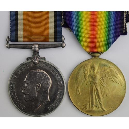 326 - BWM & Victory Medal to S-18628 Pte J W Richardson Cameron Highlanders. KIA 18/7/1916 with the 5th Bn... 