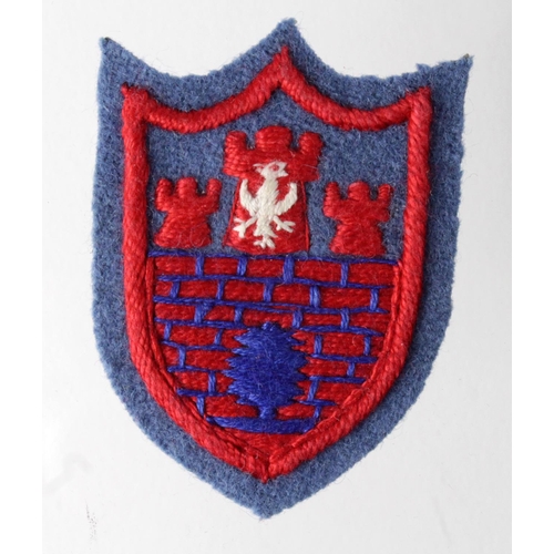 375 - Cloth Badge: Polish Advanced Base Italy - Variant WW2 embroidered felt formation sign badge in excel... 