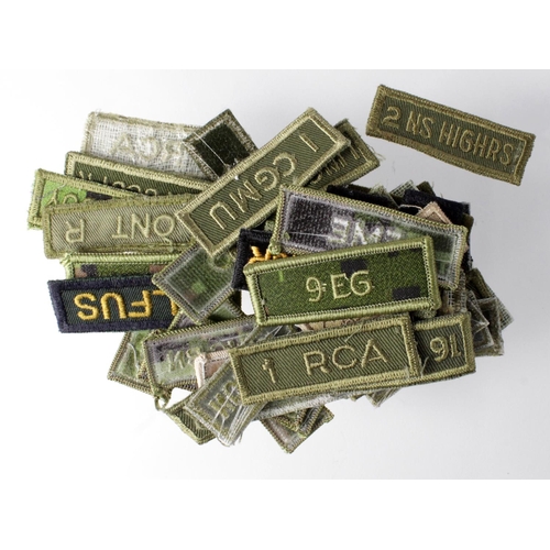 381 - Cloth Shoulder Title Badges: Canadian Army Post-war shoulder title badges all in excellent condition... 