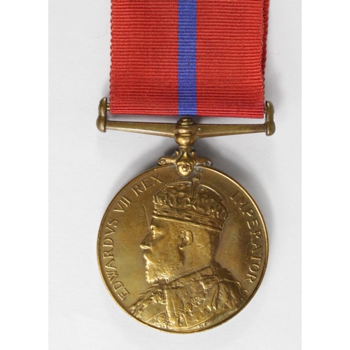 394 - Coronation Medal 1902 Metropolitan Police named to PC J Sergeant J.Div.  (Bethnal Green).