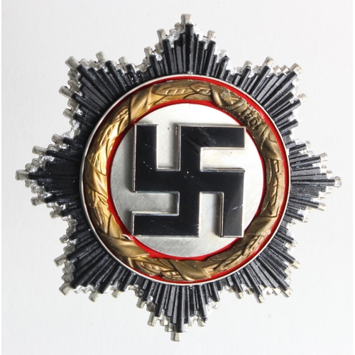 470 - German Cross in Gold a fine example by Deschler & Sohn, No.1 stamped pin, no enamel damage