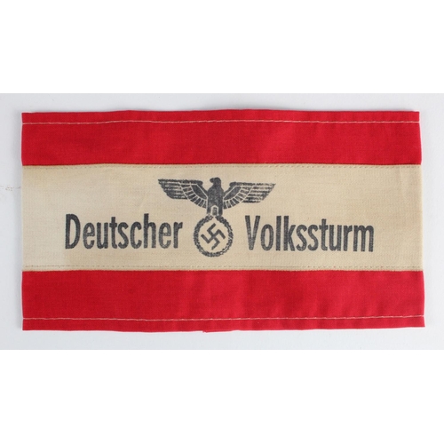 478 - German Deutscher Volkssturm armband a better Officer quality made example