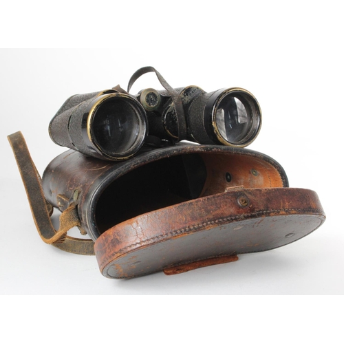 682 - German WW2 Binoculars a pair of Carl Zeiss 7x50 with Eagle & Swastika marking above M / IV /  the le... 