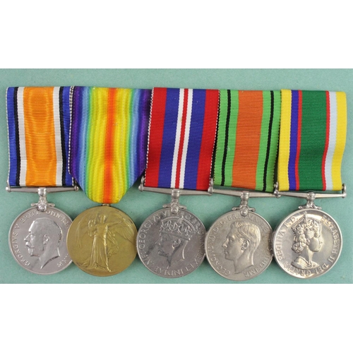 734 - Group - BWM & Victory Medal (2.Lieut L R Backhouse RAF), Defence & War Medals, Cadet Forces Medal QE... 