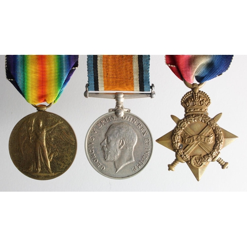 83 - 1915 Star Trio to 7914 Pte S R Last Suffolk Regt. Killed In Action 9th Feb 1915 with the 1st Bn. Bor... 