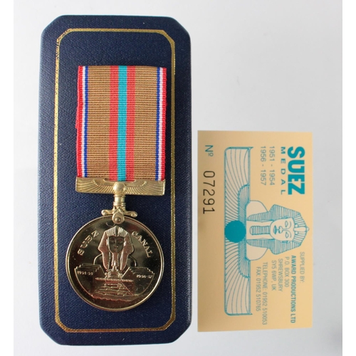 915 - Suez Commemorative medal 1951-1954/1956-1957 in fitted case