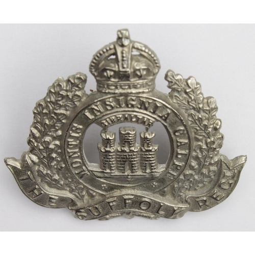 931 - Suffolk Regt O/R's cap badge, KC, w/m, volunteers/militia