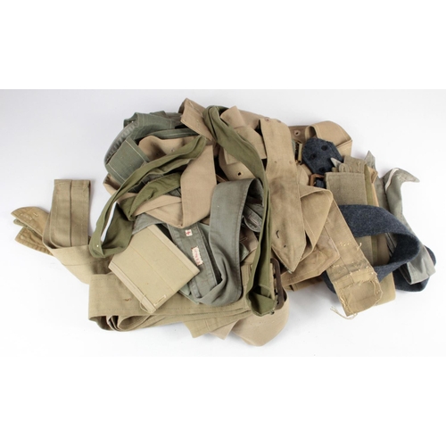 945 - Uniform belts, officers collars etc., box full  (Buyer collects)