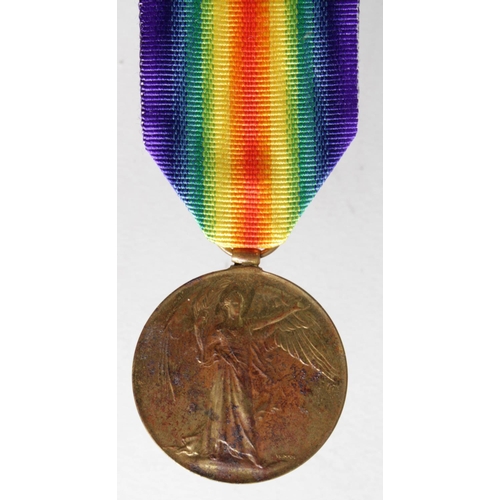 971 - Victory Medal to 20236 Pte W E Pryke Suffolk Regt. KIA 20/7/1916 with the 2nd Bn. Born Bramford, Ips... 