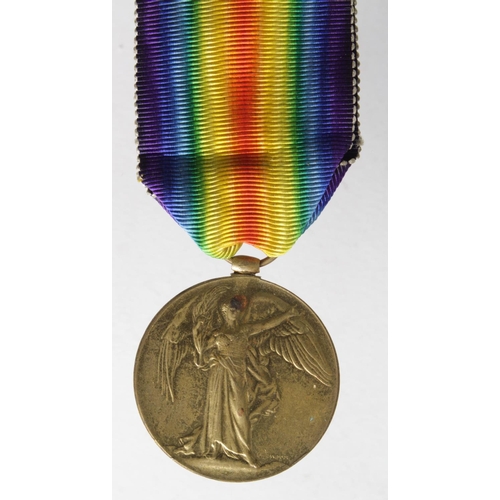 990 - Victory Medal to R-7297 Pte F Webster K.R.Rifle.C. KIA 24/8/1916 with the 8th Bn. Born Wigan. On the... 