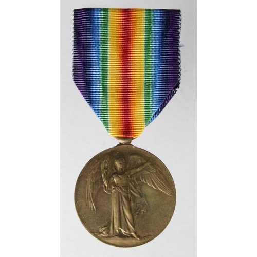 991 - Victory Medal to S-17626 Pte P Lee Rifle Brigade. KIA 23rd Oct 1916 with the 2nd Bn. Born Hither Gre... 