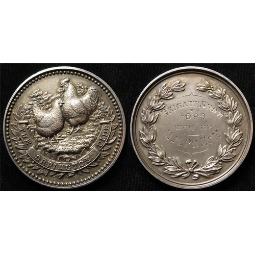 1448 - Poultry Show silver medallion of c.45mm., The Orpington Club, Reigate Show 1899, won by H.M.Pollett,... 