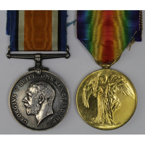 1590 - BWM & Victory Medal to DM2-178712 Pte A W Two ASC.  Entitled to the Silver War badge.  (2)