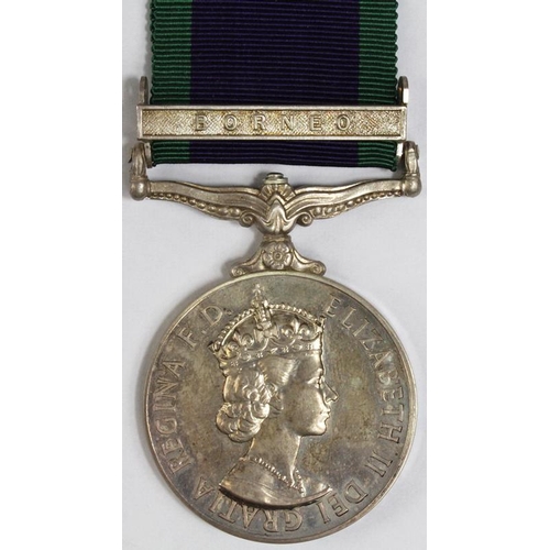 1602 - CSM QE2 with Borneo clasp named (23903296 Dvr R Kearney RASC).