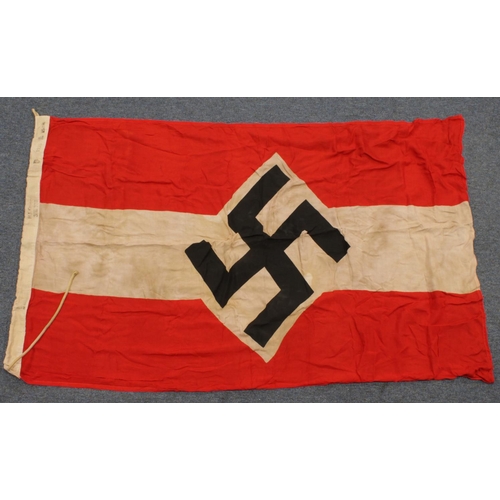 1718 - German Hitler Youth flag, approx 5x3 feet, pre wartime issue stampings, no moth