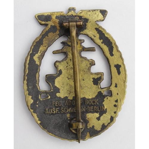 1732 - German Kriegsmarine High Seas Fleet War badge, Adolf Bock / Schwerin, Berlin