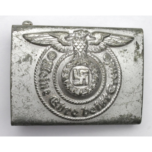 1809 - German SS Belt buckle RZM maker details, service light wear