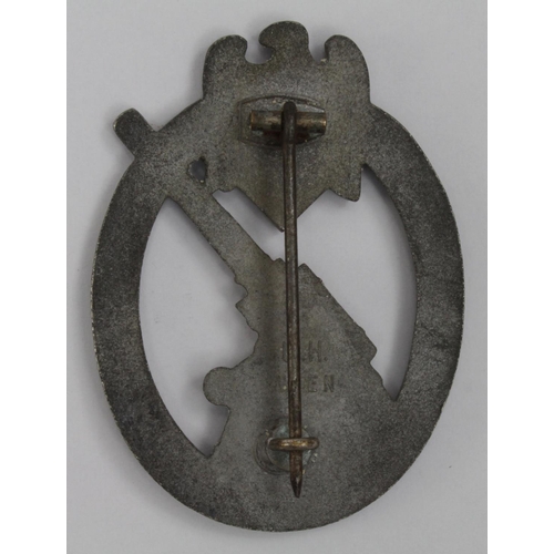 1820 - German style Nazi Army Flak Badge maker marked 'W.H.Wien'.