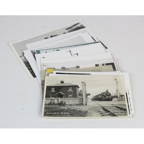 2641 - Cavendish & Long Melford railway stations, postcards & photos   (20)