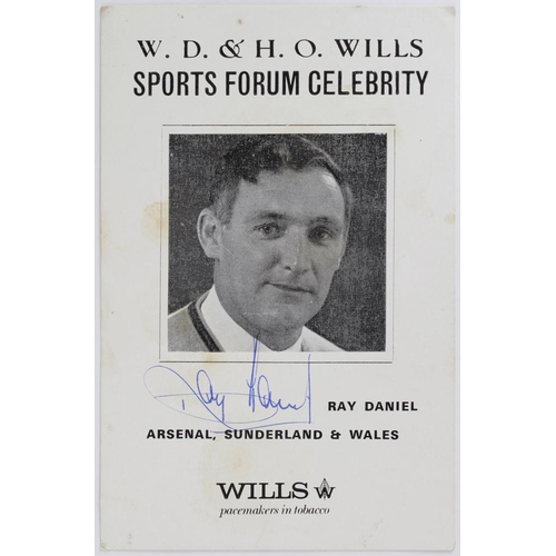 2697 - Football very scarce postcard issued by W D & H O Wills Sports Forum Celebrity, hand signed by Ray D... 