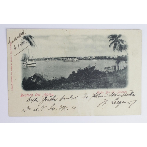 2703 - German East Africa DOA Dar es Salaam harbour ships early 1899 postcard.