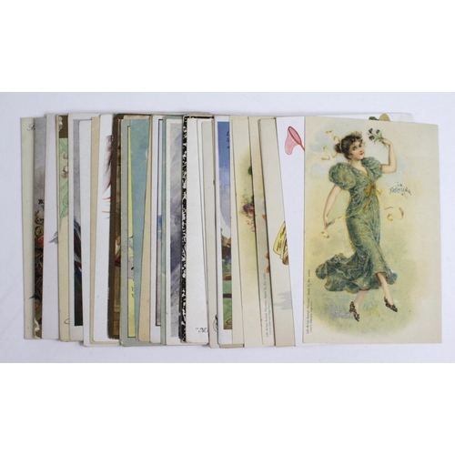 2716 - Glamour, varied artist drawn collection (approx 32 cards)