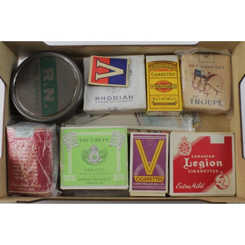 3028 - Wartime & Service issue Cigarette Packets and Labels, some full.  (Qty)