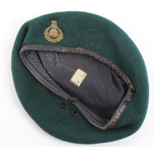 821 - WW2 Scarce Royal Marines Beret with leather headband size 6¾, no visible date.