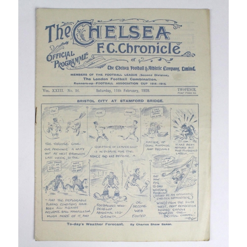 903 - Chelsea v Bristol City 11th Feb 1928